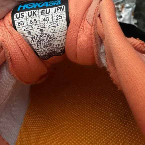 Hoka One One Rincon 3 

Shell Coral Peach 1119396-SCPP W8B - Picture 8 of 13